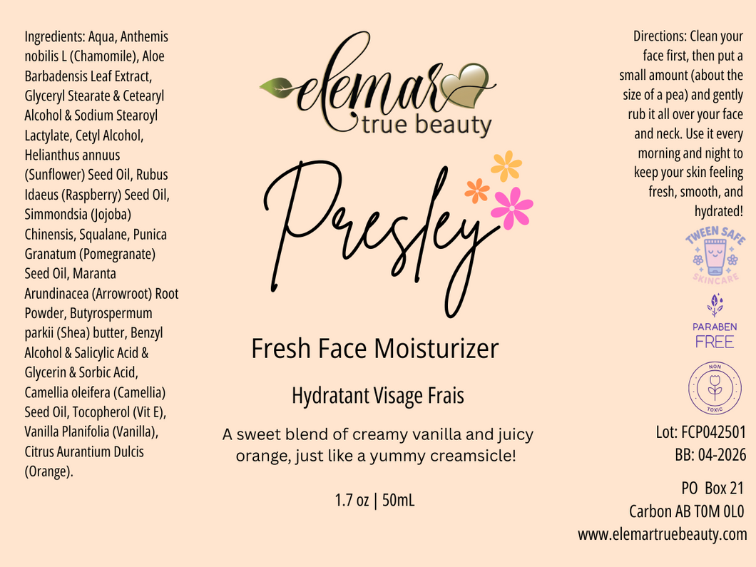Presley Fresh Face - Daily Moisturizer